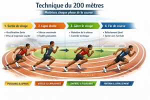 Technique du 200 mètres : maîtriser le virage et la vitesse pour performer